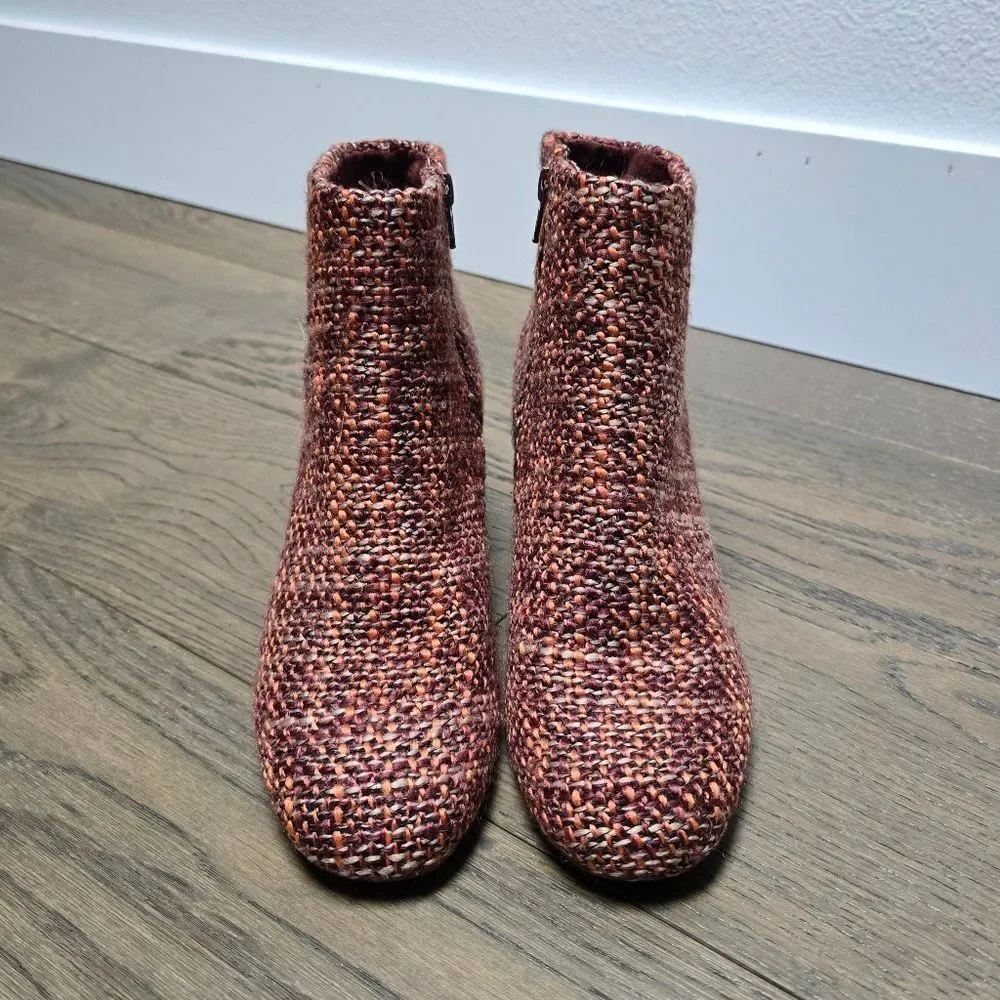 Seychelles Audition Tweed Block Heel Bootie in Whiskey